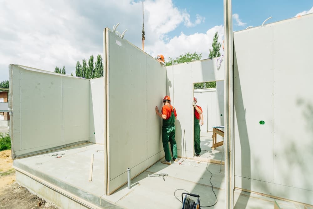 Building,Made,With,Precast,Wall.,Building,Concept